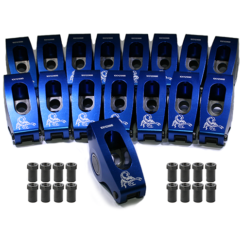 1.7 SBC Self Aligning Race Series Rocker Arms Set 7/16 Inch Scorpion Racing Products